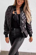 Mixiedress On-trend Zip Up Diamond Quilted Short Padded Jacket