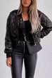 Mixiedress On-trend Zip Up Diamond Quilted Short Padded Jacket