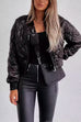 Mixiedress On-trend Zip Up Diamond Quilted Short Padded Jacket