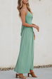 Mixiedress Twist V Neck Tie Back Cut Out Swing Maxi Cami Dress