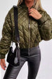 Mixiedress On-trend Zip Up Diamond Quilted Short Padded Jacket