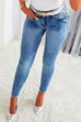 Mixiedress Beaded Butterfly Distressed Skinny Denim Pants