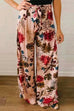 Mixiedress Tie Waist Wide Leg Bohemia Printed Beach Pants