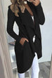 Mixiedress Long Sleeve Drape Front Open Mid-length Cardigan