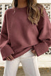 Mixiedress Crewneck Drop Shoulder Relax Fit Casual Sweater