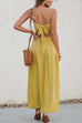 Mixiedress Twist V Neck Tie Back Cut Out Swing Maxi Cami Dress