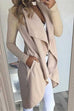 Mixiedress Long Sleeve Drape Front Open Mid-length Cardigan