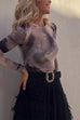 Mixiedress Ruffle Layered Mesh A-line Maxi Skirt