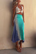 Mixiedress High Waist Side Split Irregular Tie Dye Skirt