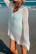 Mixiedress Long Sleeves Hollow Out Crochet Beach Cover Up Dress