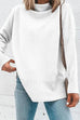 Mixiedress Turtleneck Drop Shoulder Long Sleeve Sweater Top