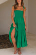 Mixiedress Tie Shoulder Smocked Ruffle Tiered Swing Cami Dress