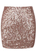 Mixiedress Elastic Waist Sparkly Sequin Mini Skirt