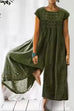 Mixiedress Ruched Short Sleeve Wide Leg Baggy Jumpsuit