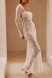 Mixiedress Square Collar Lace Mermaid Maxi Dress