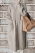 Mixiedress Collared Button Down Pocketed Long Sweater Cardigan