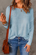 Mixiedress Drop Shoulder Long Sleeves Solid Knitting Sweater