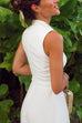 Notch Lapel V Neck Bow Knot Waist Flowy Maxi Dress