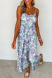 Mixiedress High Waist Wide Leg Floral Printed Cami Jumpsuit