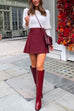 Mixiedress High Waist Pleated A-line Mini Skirt