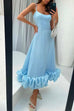 Mixiedress High Waist Ruffle Hem Swing Maxi Cami Party Dress