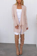 Draped Open Front Solid Fall Knitting Cardigan