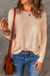 Mixiedress Drop Shoulder Long Sleeves Solid Knitting Sweater