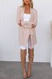 Draped Open Front Solid Fall Knitting Cardigan