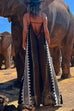 Mixiedress Printed Backless Swing Cami Maxi Holiday Dress