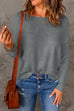 Mixiedress Drop Shoulder Long Sleeves Solid Knitting Sweater