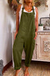 Mixiedress Solid Baggy Pockets Tapered Overalls