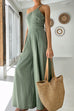 Mixiedress One Shoulder Wide Leg Cami Jumpsuit