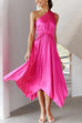 Mixiedress One Shoulder Sleeveless Pleated Dress